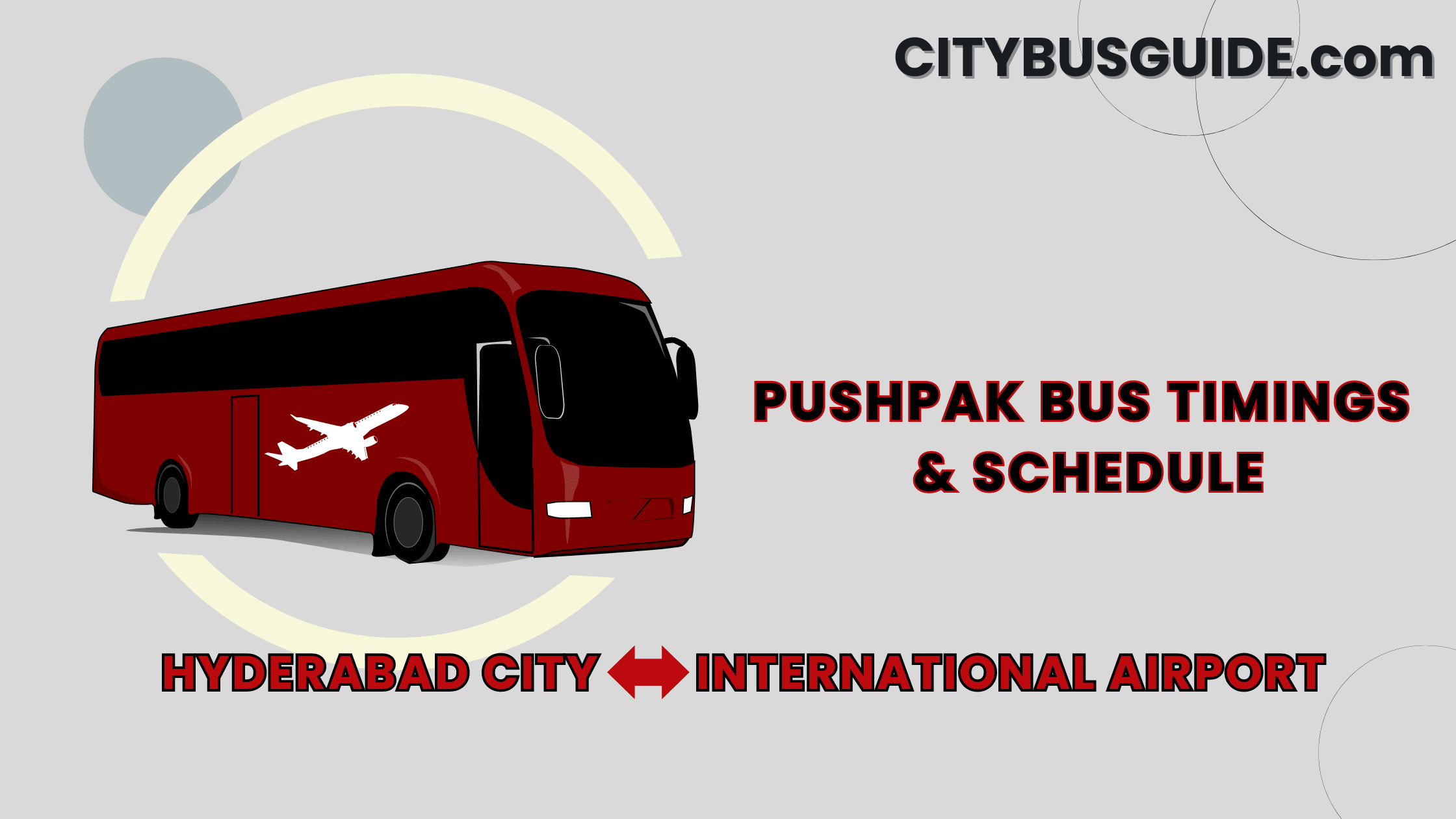 Hyderabad Airport Bus Timings – Pushpak Bus timings Schedule